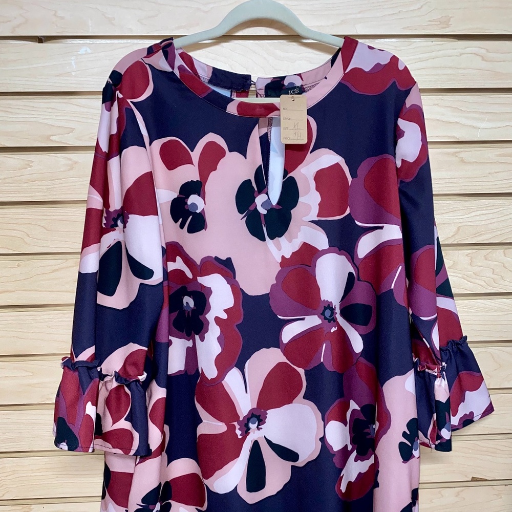 Abstract Flower Dress